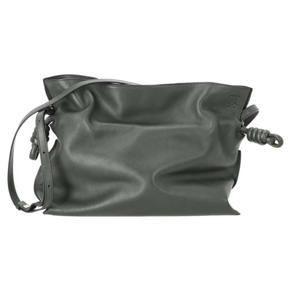 Loewe Medium Flamenco Clutch in Green Nappa leather